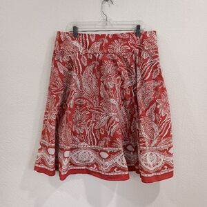 Talbots Floral A-line Midi Skirt